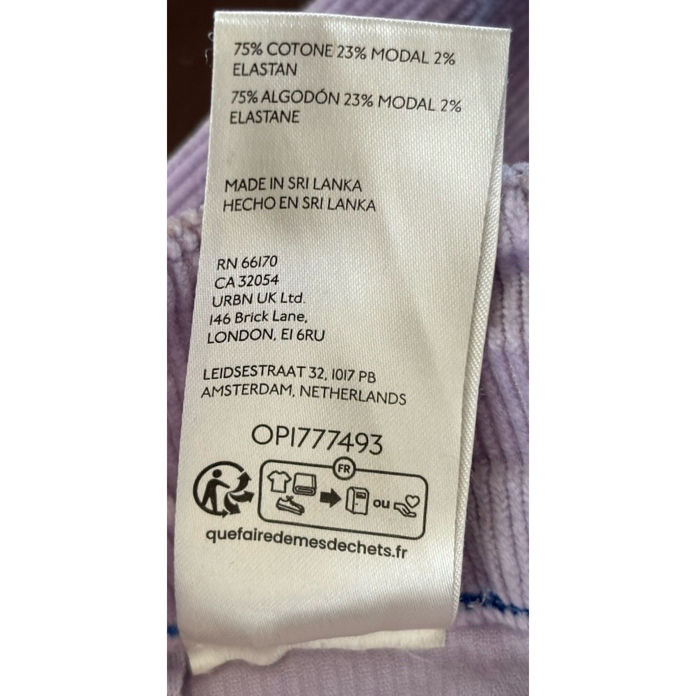 Maeve Anthropologie The Colette Corduroy Crop Wide Leg Pants Lavender 18W - Picture 9 of 11